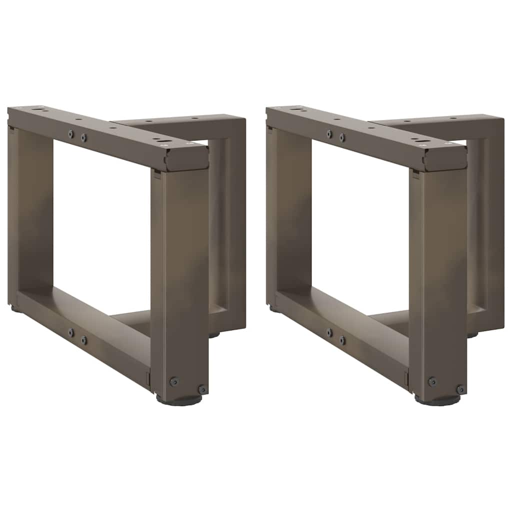 vidaXL Nogi do stolika kawowego w kształcie litery T 2 szt. Czarne 50x25x(30-31) cm Stal