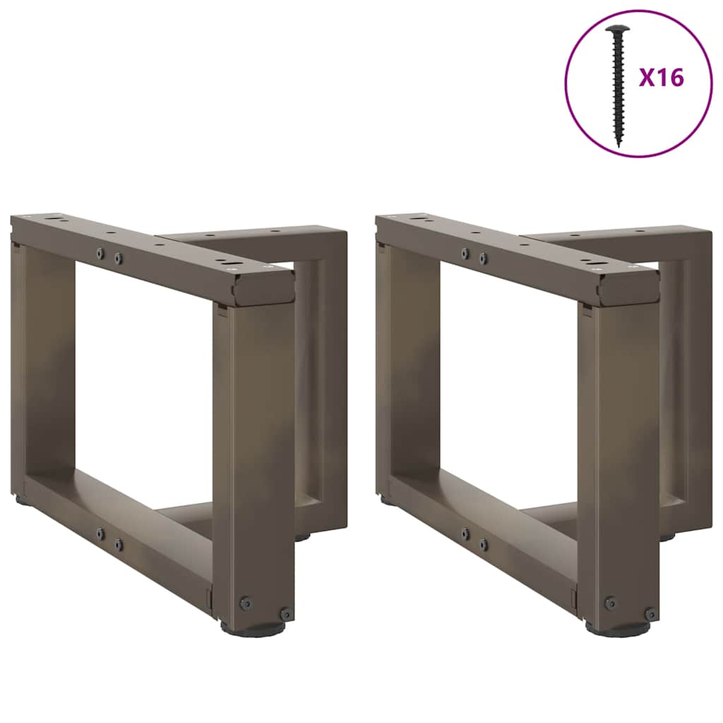 vidaXL Nogi do stolika kawowego w kształcie litery T 2 szt. Czarne 50x25x(30-31) cm Stal