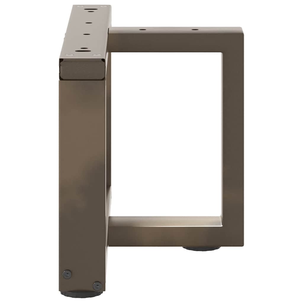 vidaXL Nogi do stolika kawowego w kształcie litery T 2 szt. Czarne 50x25x(30-31) cm Stal