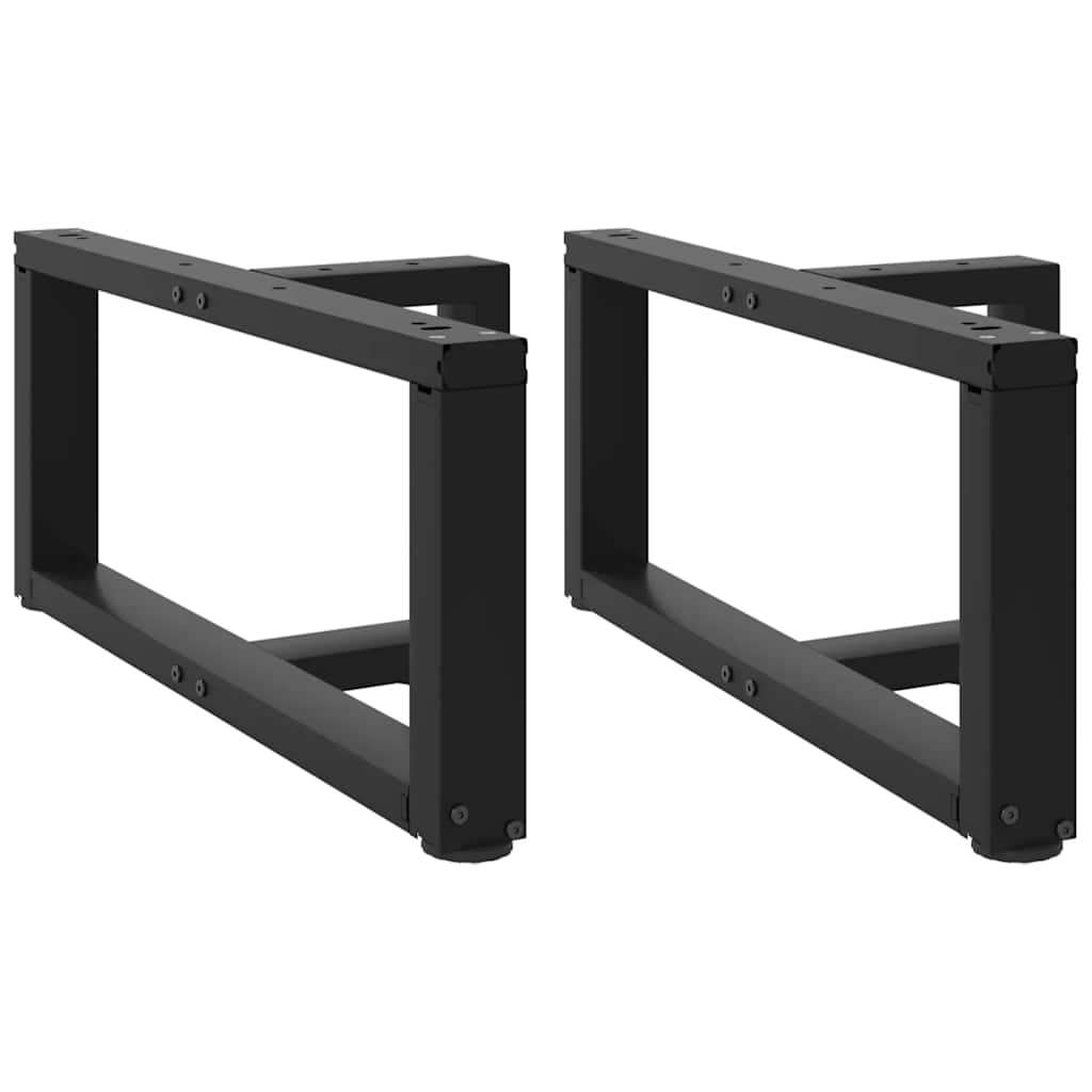 vidaXL Nogi do stolika kawowego w kształcie litery T 2 szt. Czarne 60x25x(30-31) cm Stal