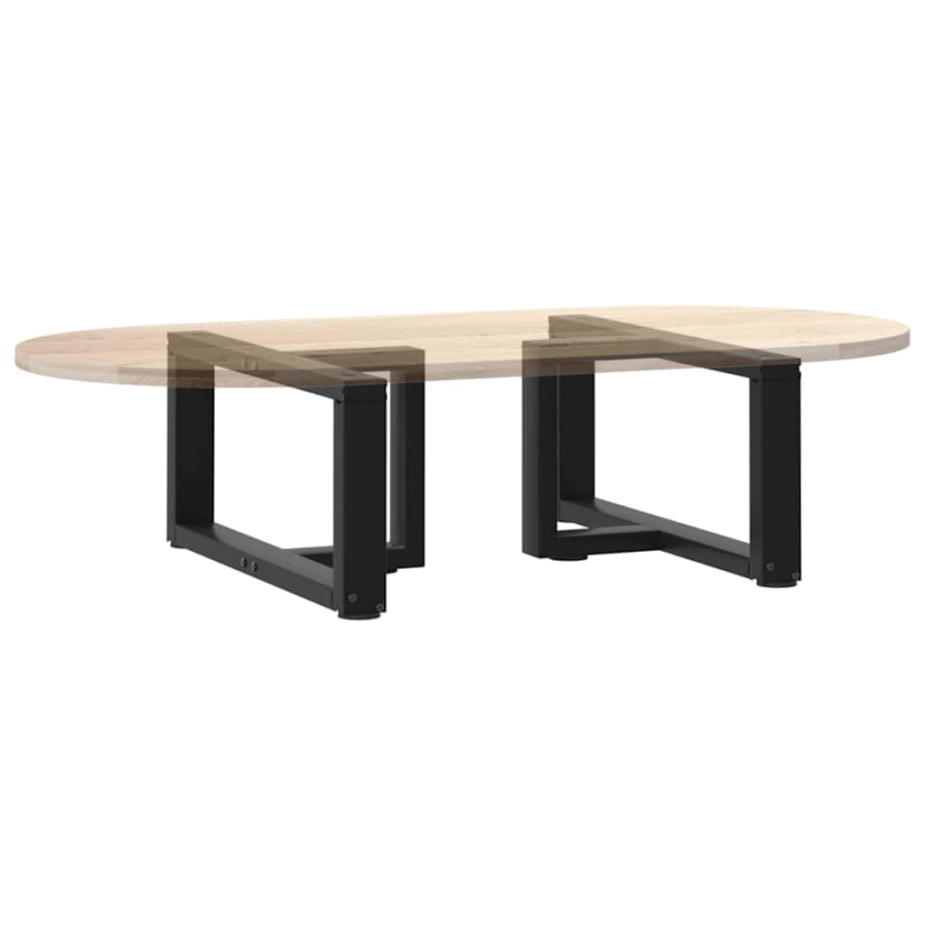 vidaXL Nogi do stolika kawowego w kształcie litery T 2 szt. Czarne 60x25x(30-31) cm Stal