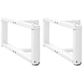 vidaXL Nogi do stolika kawowego w kształcie litery T 2 szt. Białe 60x25x(30-31) cm Stal