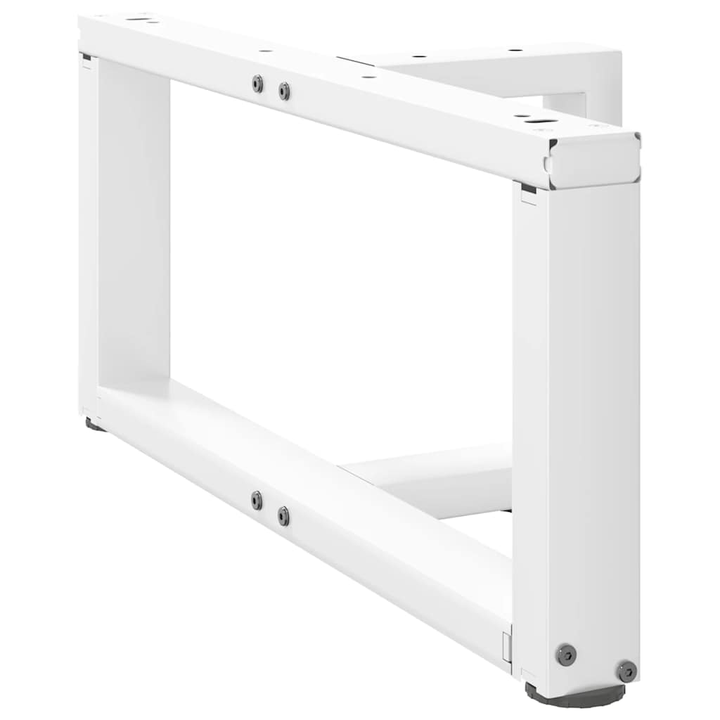 vidaXL Nogi do stolika kawowego w kształcie litery T 2 szt. Białe 60x25x(30-31) cm Stal