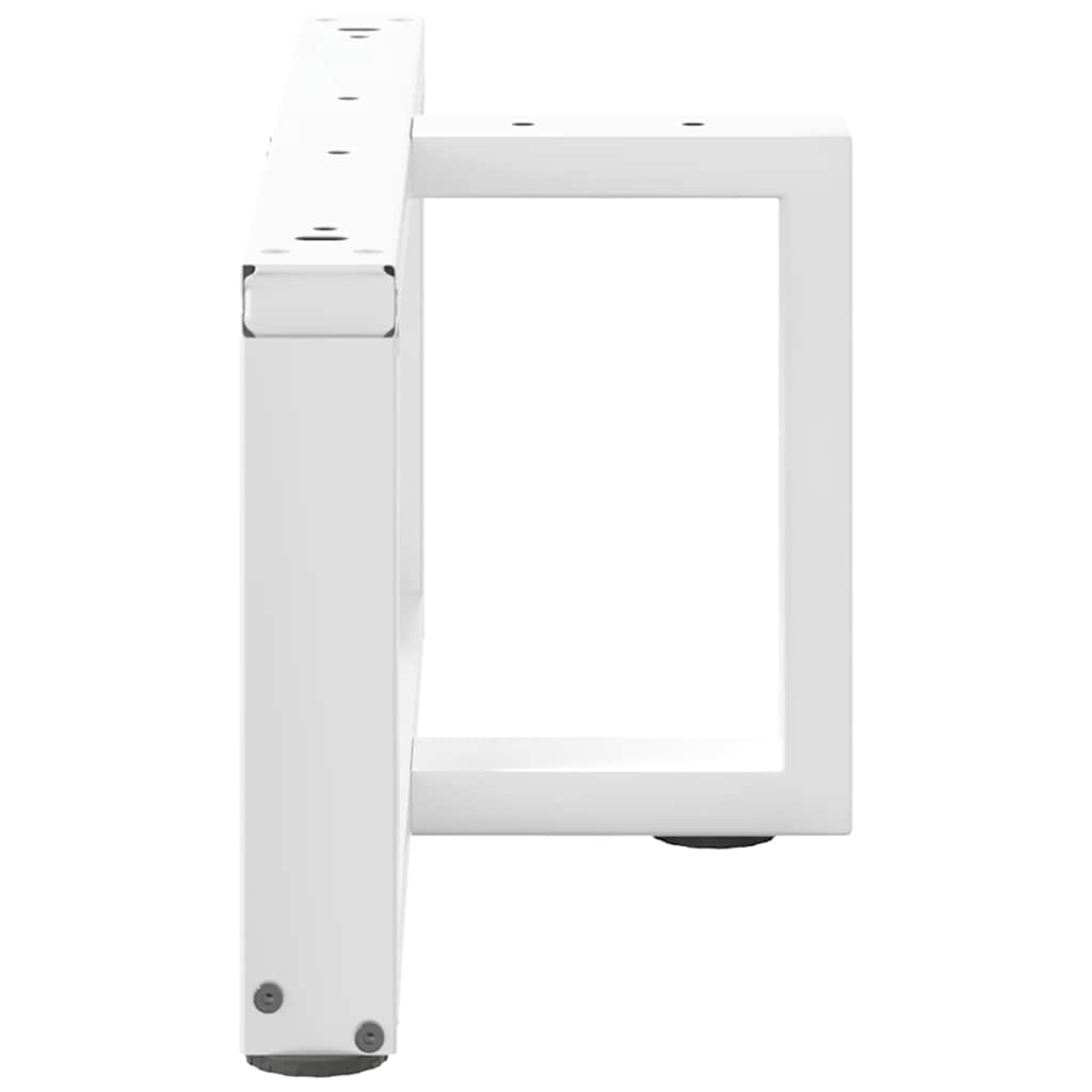 vidaXL Nogi do stolika kawowego w kształcie litery T 2 szt. Białe 60x25x(30-31) cm Stal