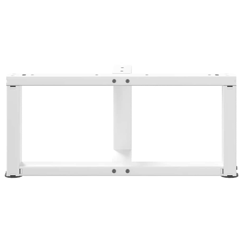 vidaXL Nogi do stolika kawowego w kształcie litery T 2 szt. Białe 60x25x(30-31) cm Stal