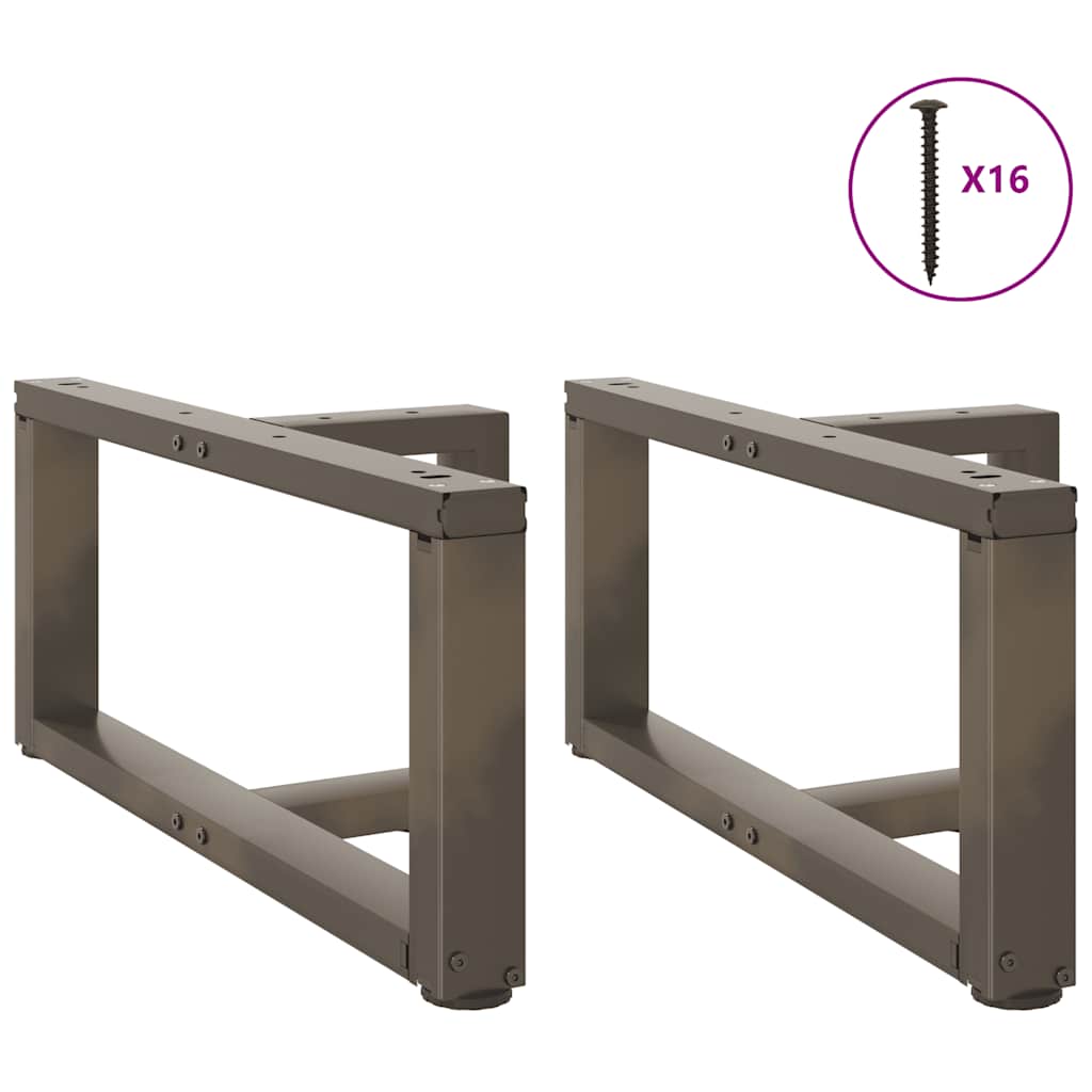 vidaXL Nogi do stolika kawowego w kształcie litery T 2 szt. Czarne 60x25x(30-31) cm Stal