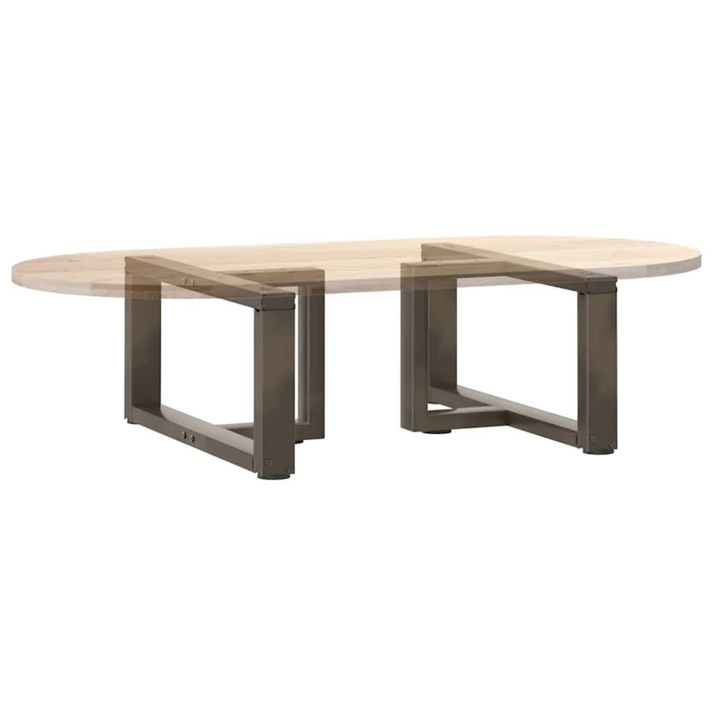 vidaXL Nogi do stolika kawowego w kształcie litery T 2 szt. Czarne 60x25x(30-31) cm Stal