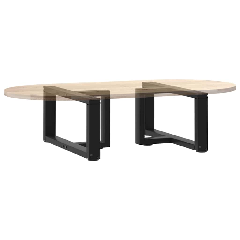 vidaXL Nogi do stolika kawowego w kształcie litery T 2 szt. Czarne 70x25x(30-31) cm Stal