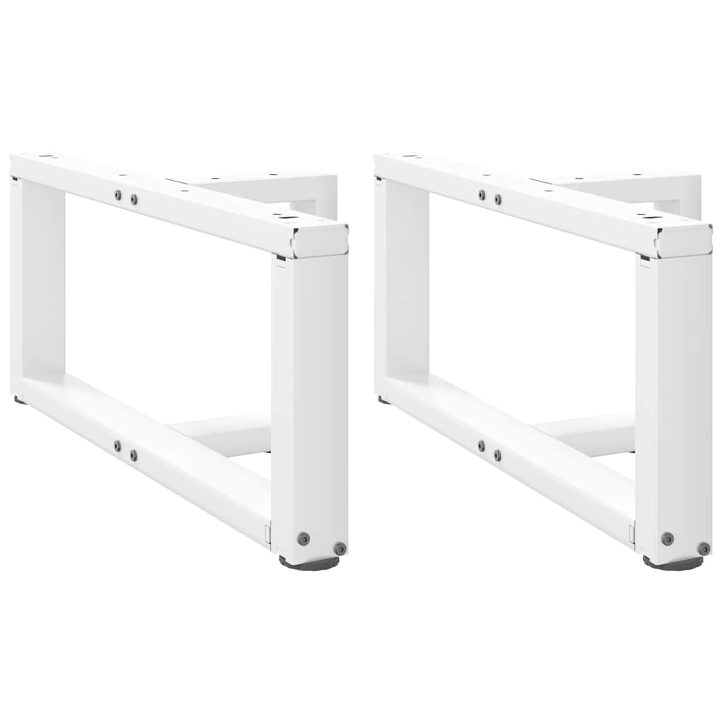 vidaXL Nogi do stolika kawowego w kształcie litery T 2 szt. Białe 70x25x(30-31) cm Stal