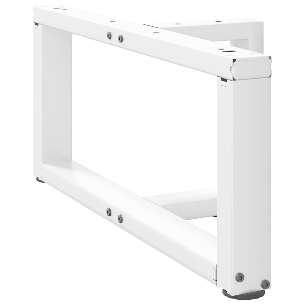 vidaXL Nogi do stolika kawowego w kształcie litery T 2 szt. Białe 70x25x(30-31) cm Stal