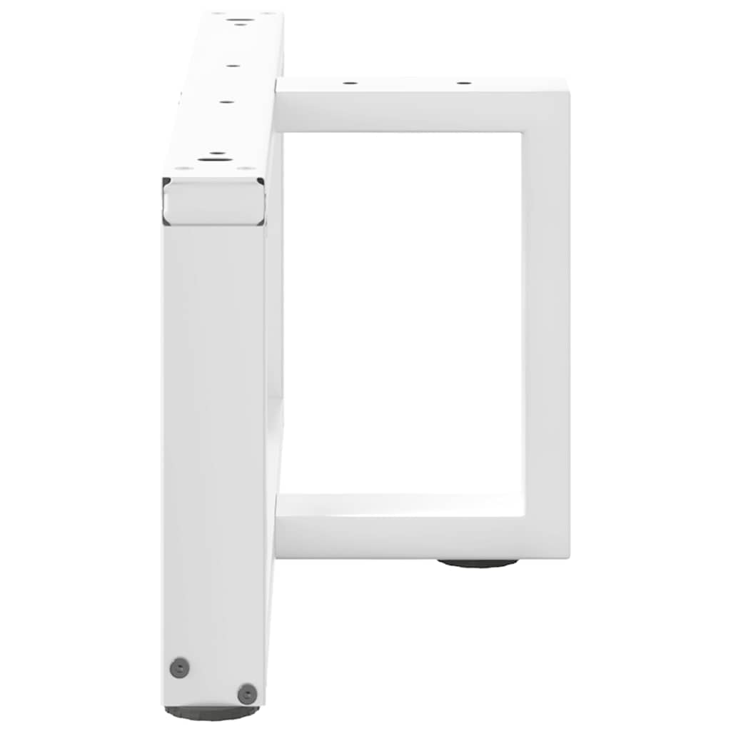 vidaXL Nogi do stolika kawowego w kształcie litery T 2 szt. Białe 70x25x(30-31) cm Stal