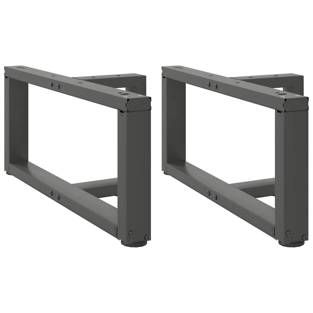 vidaXL Nogi do stolika kawowego w kształcie litery T 2 szt. Antracyt 70x25x(30-31) cm Stal