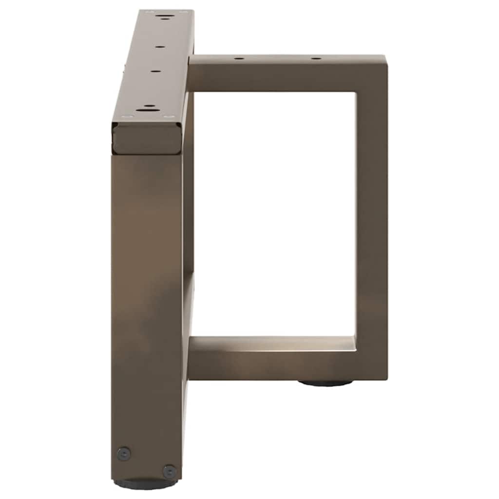 vidaXL Nogi do stolika kawowego w kształcie litery T 2 szt. Czarne 70x25x(30-31) cm Stal