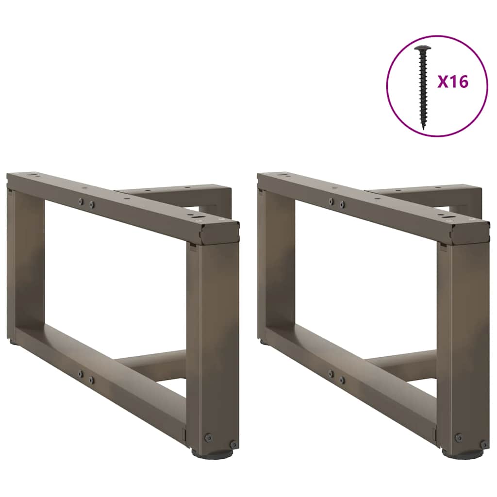 vidaXL Nogi do stolika kawowego w kształcie litery T 2 szt. Czarne 70x25x(30-31) cm Stal