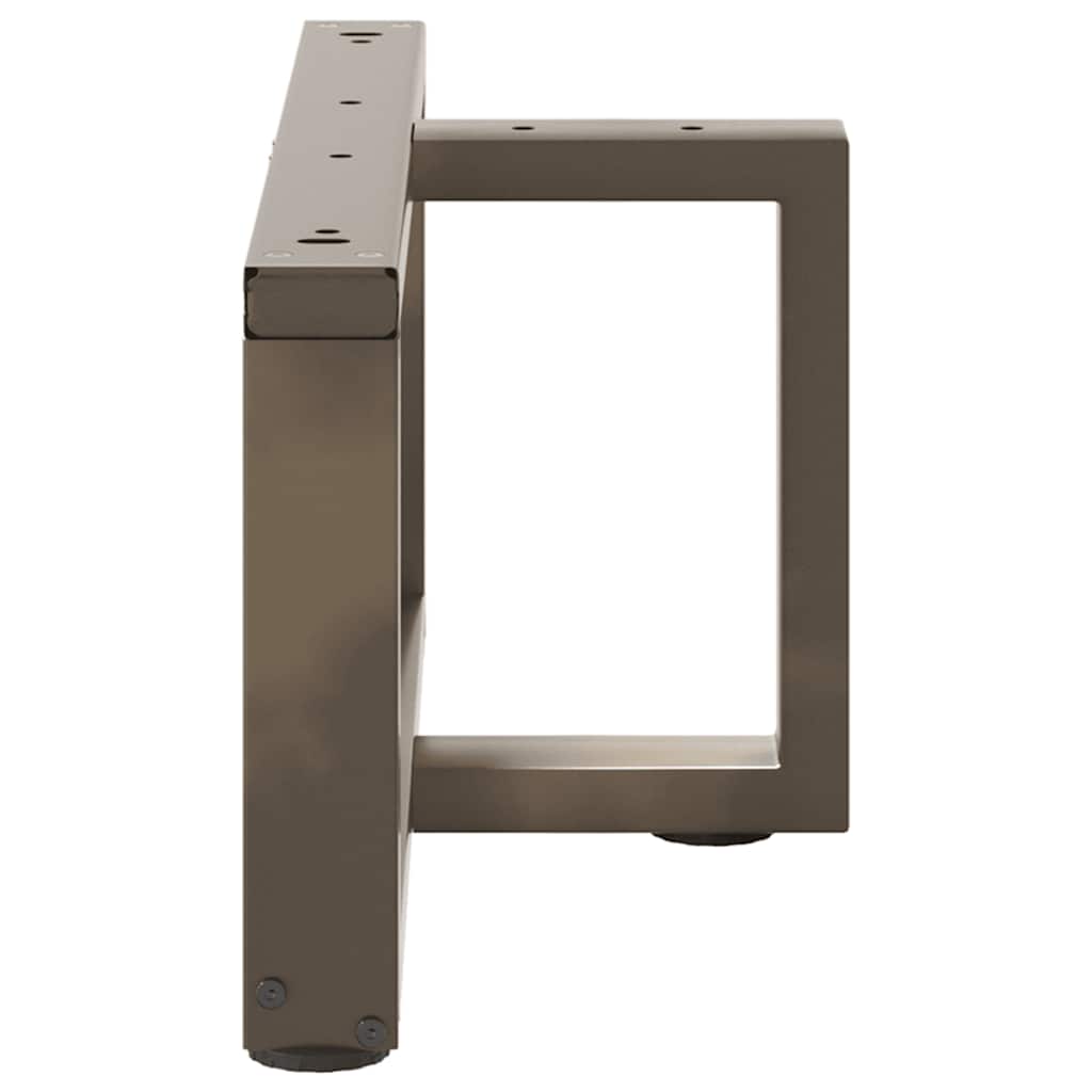 vidaXL Nogi do stolika kawowego w kształcie litery T 2 szt. Czarne 70x25x(30-31) cm Stal