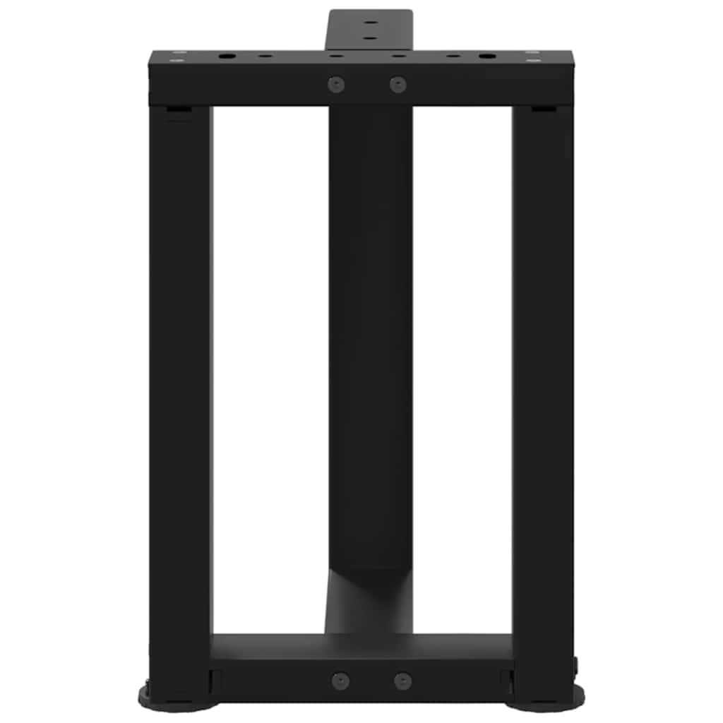 vidaXL Nogi do stolika kawowego w kształcie litery T 2 szt. Czarne 28x25x(42-43) cm Stal