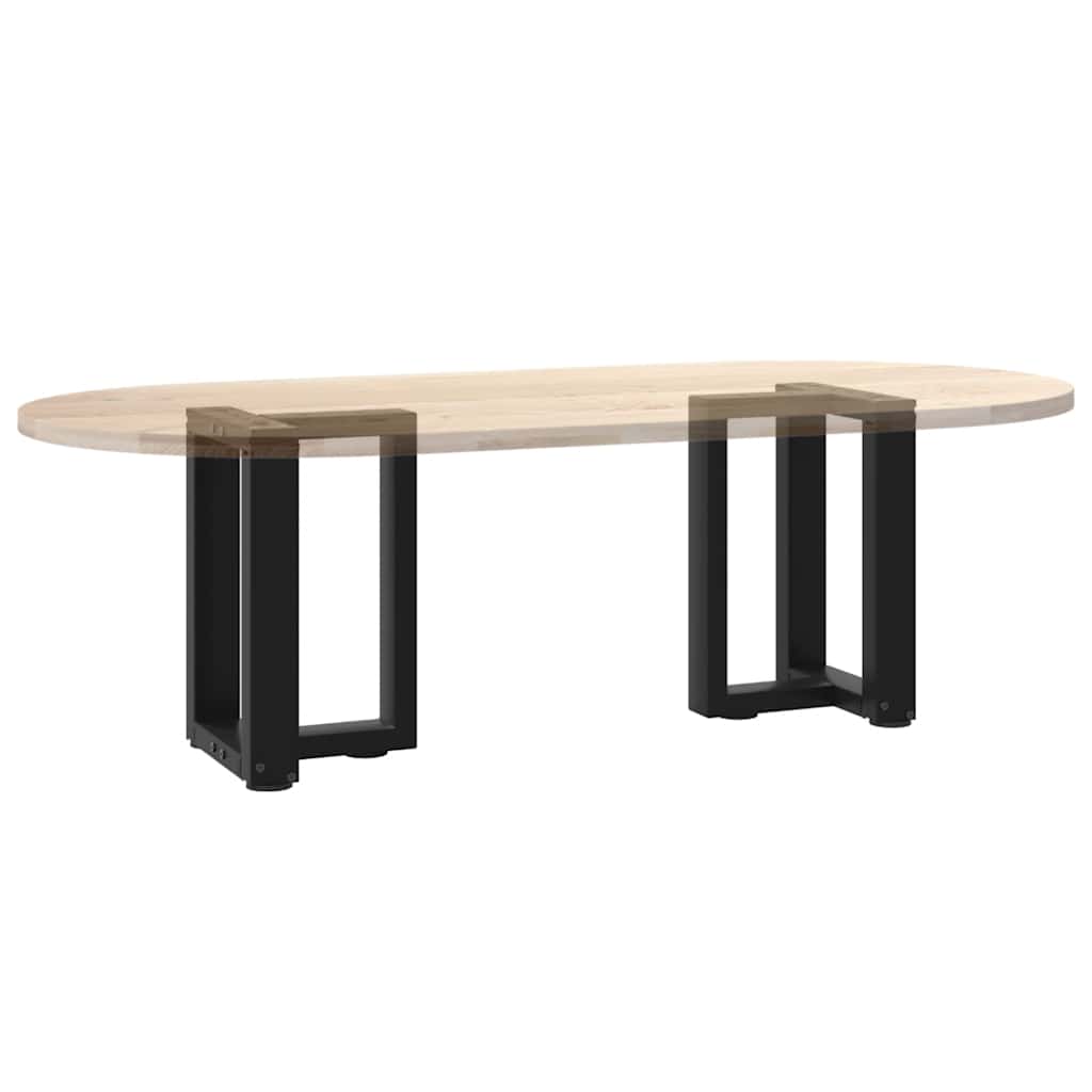 vidaXL Nogi do stolika kawowego w kształcie litery T 2 szt. Czarne 28x25x(42-43) cm Stal