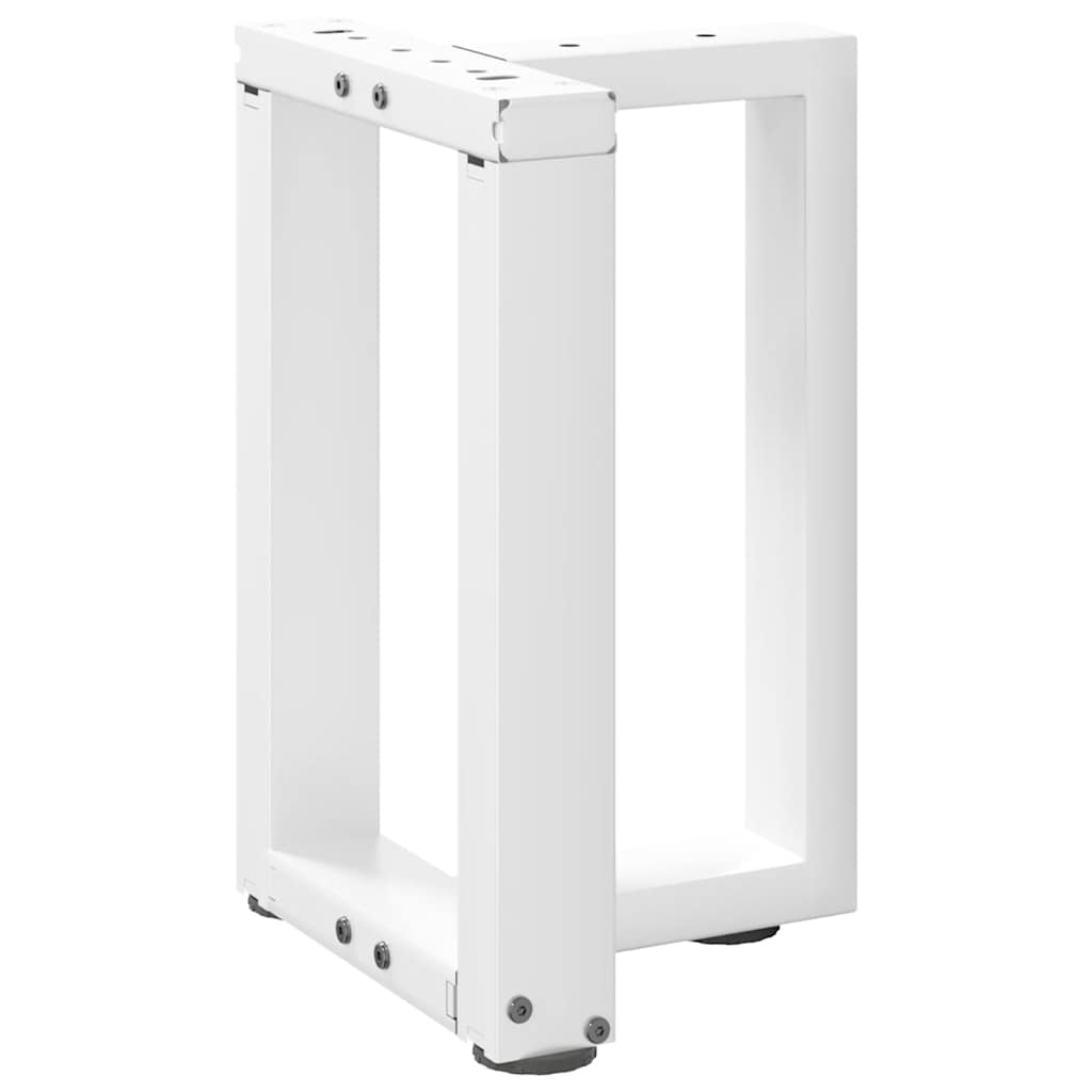 vidaXL Nogi do stolika kawowego w kształcie litery T 2 szt. Białe 28x25x(42-43) cm Stal