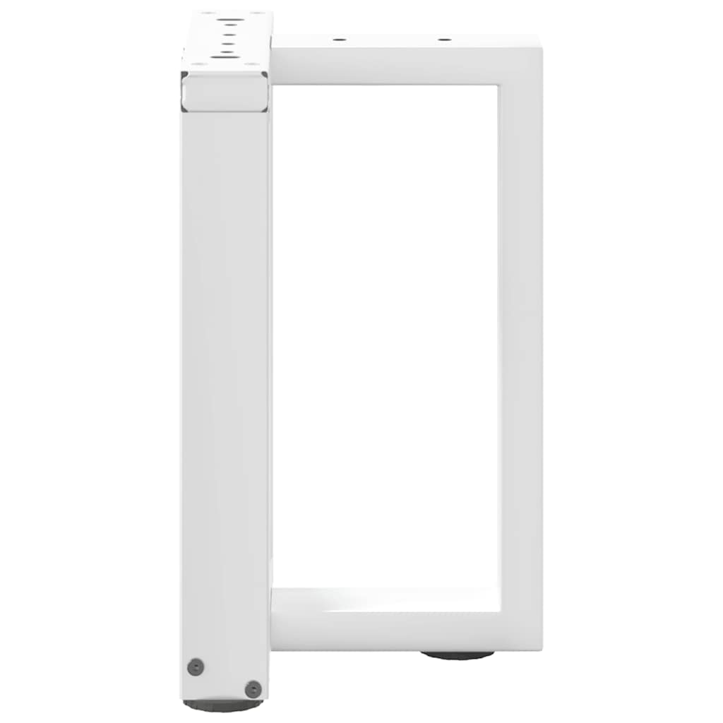 vidaXL Nogi do stolika kawowego w kształcie litery T 2 szt. Białe 28x25x(42-43) cm Stal
