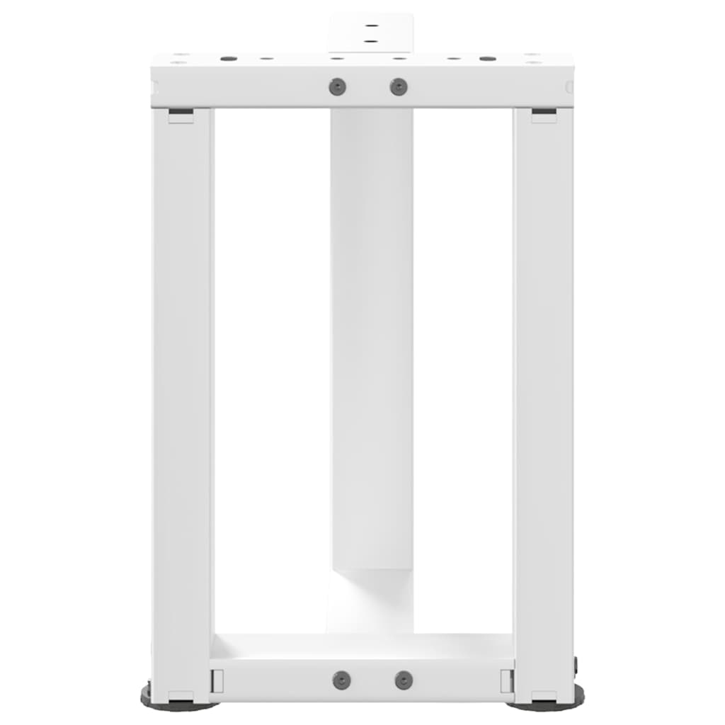 vidaXL Nogi do stolika kawowego w kształcie litery T 2 szt. Białe 28x25x(42-43) cm Stal
