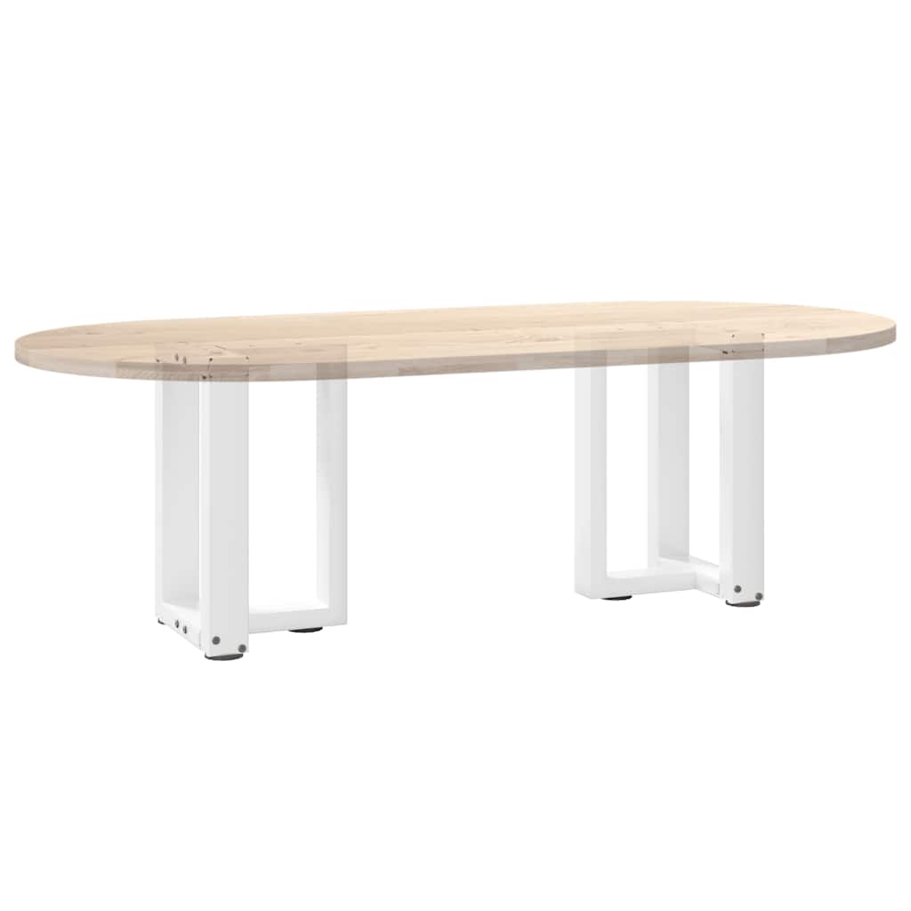 vidaXL Nogi do stolika kawowego w kształcie litery T 2 szt. Białe 28x25x(42-43) cm Stal