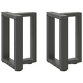 vidaXL Nogi do stolika kawowego w kształcie litery T 2 szt. Antracyt 28x25x(42-43) cm Stal