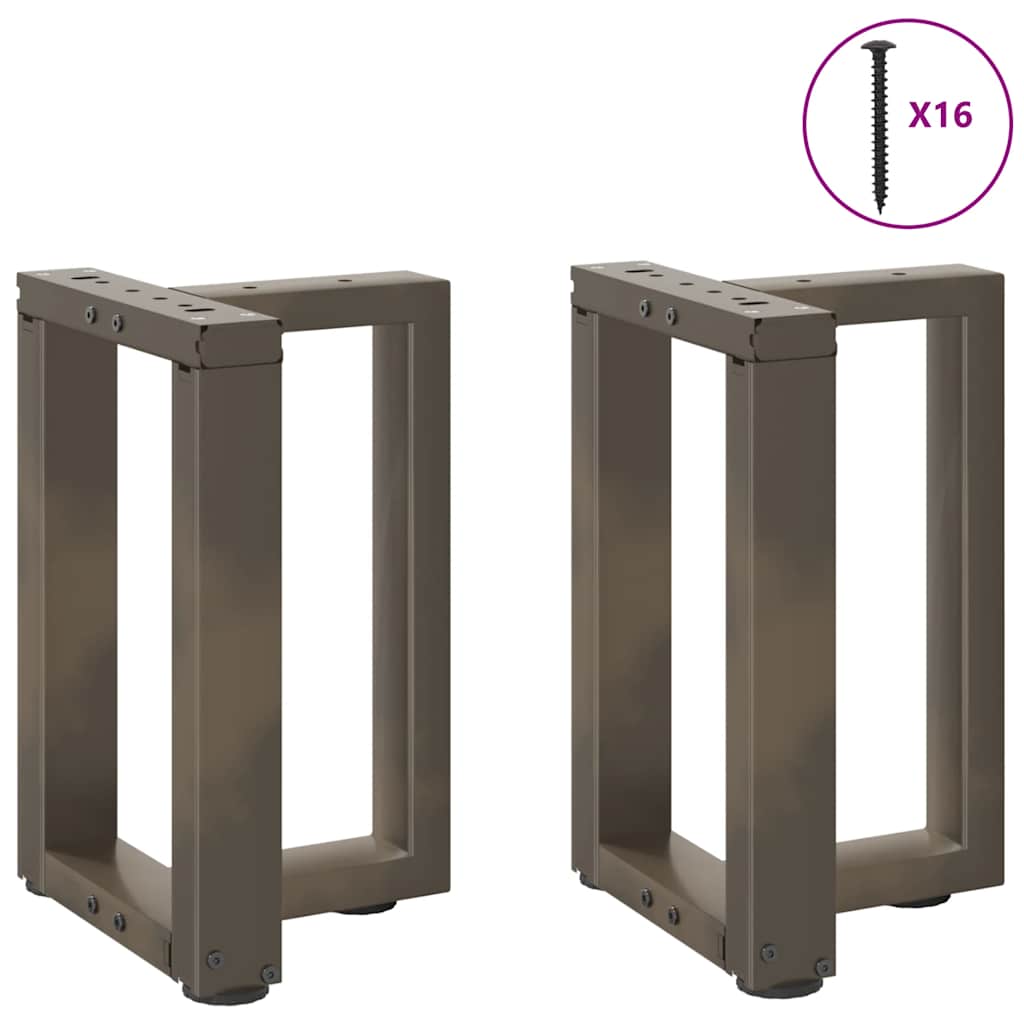 vidaXL Nogi do stolika kawowego w kształcie litery T 2 szt. Czarne 28x25x(42-43) cm Stal