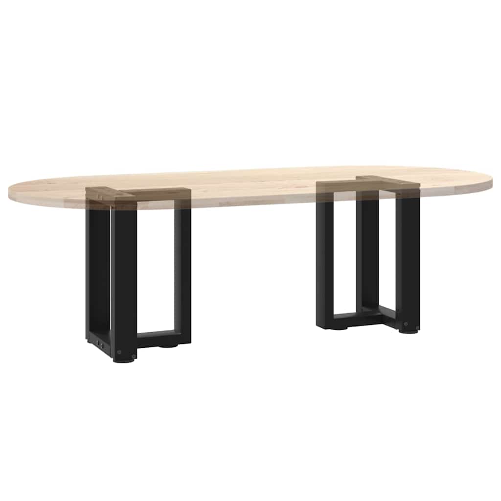 vidaXL Nogi do stolika kawowego w kształcie litery T 2 szt. Czarne 38x25x(42-43) cm Stal