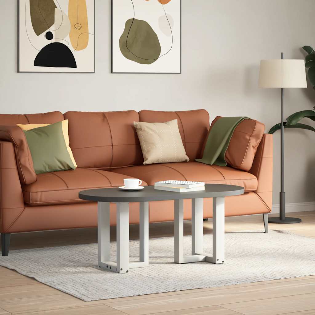 vidaXL Nogi do stolika kawowego w kształcie litery T 2 szt. Białe 38x25x(42-43) cm Stal