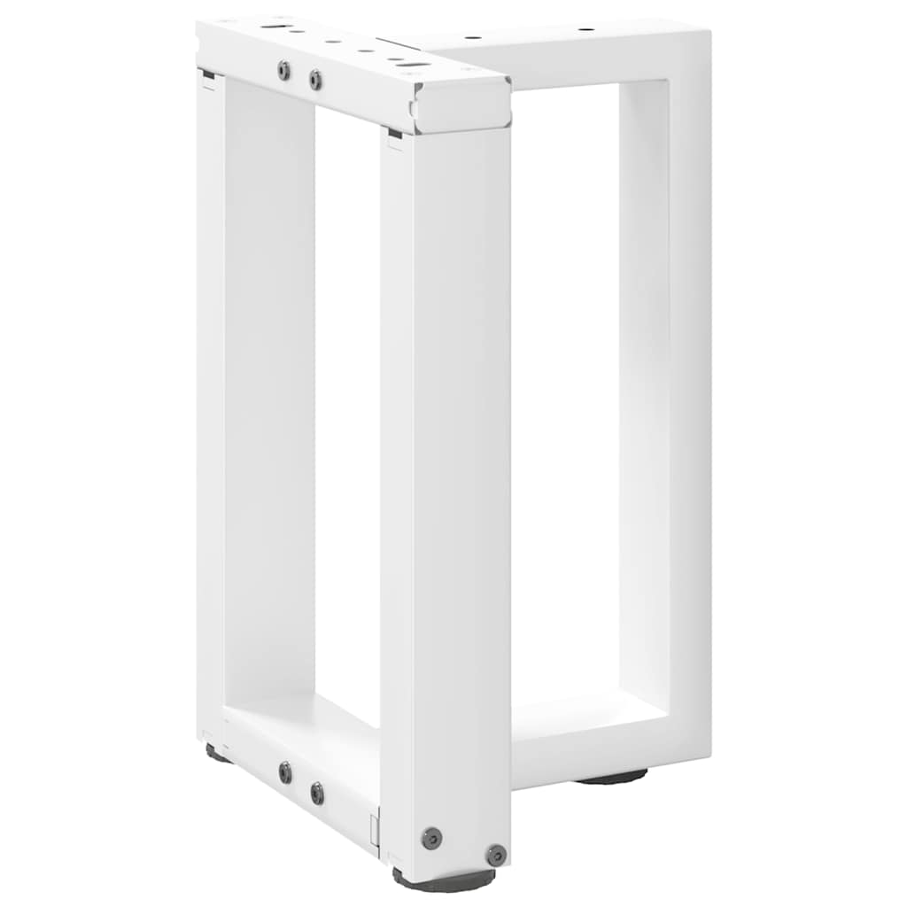 vidaXL Nogi do stolika kawowego w kształcie litery T 2 szt. Białe 38x25x(42-43) cm Stal