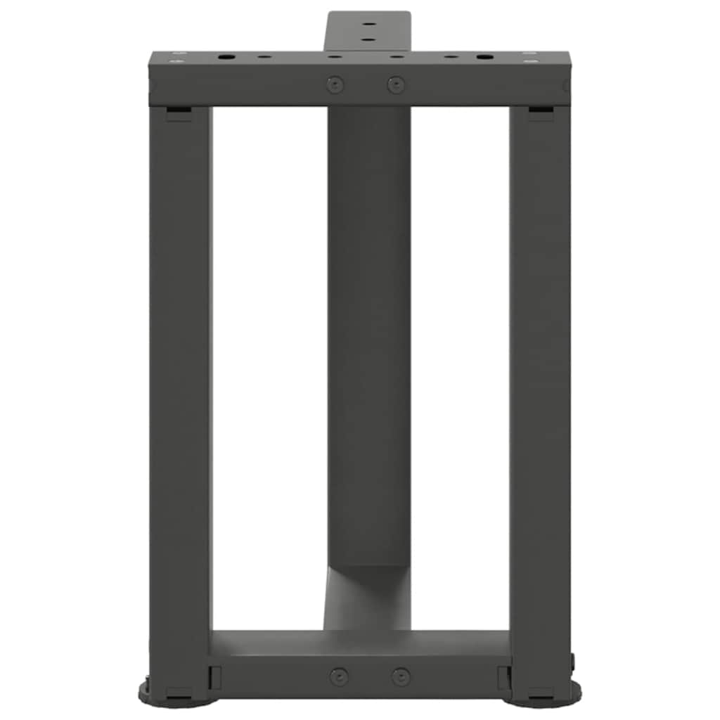 vidaXL Nogi do stolika kawowego w kształcie litery T 2 szt. Antracyt 38x25x(42-43) cm Stal