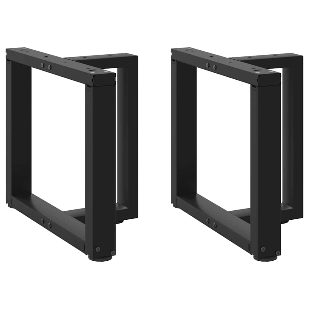 vidaXL Nogi do stolika kawowego w kształcie litery T 2 szt. Czarne 50x25x(42-43) cm Stal