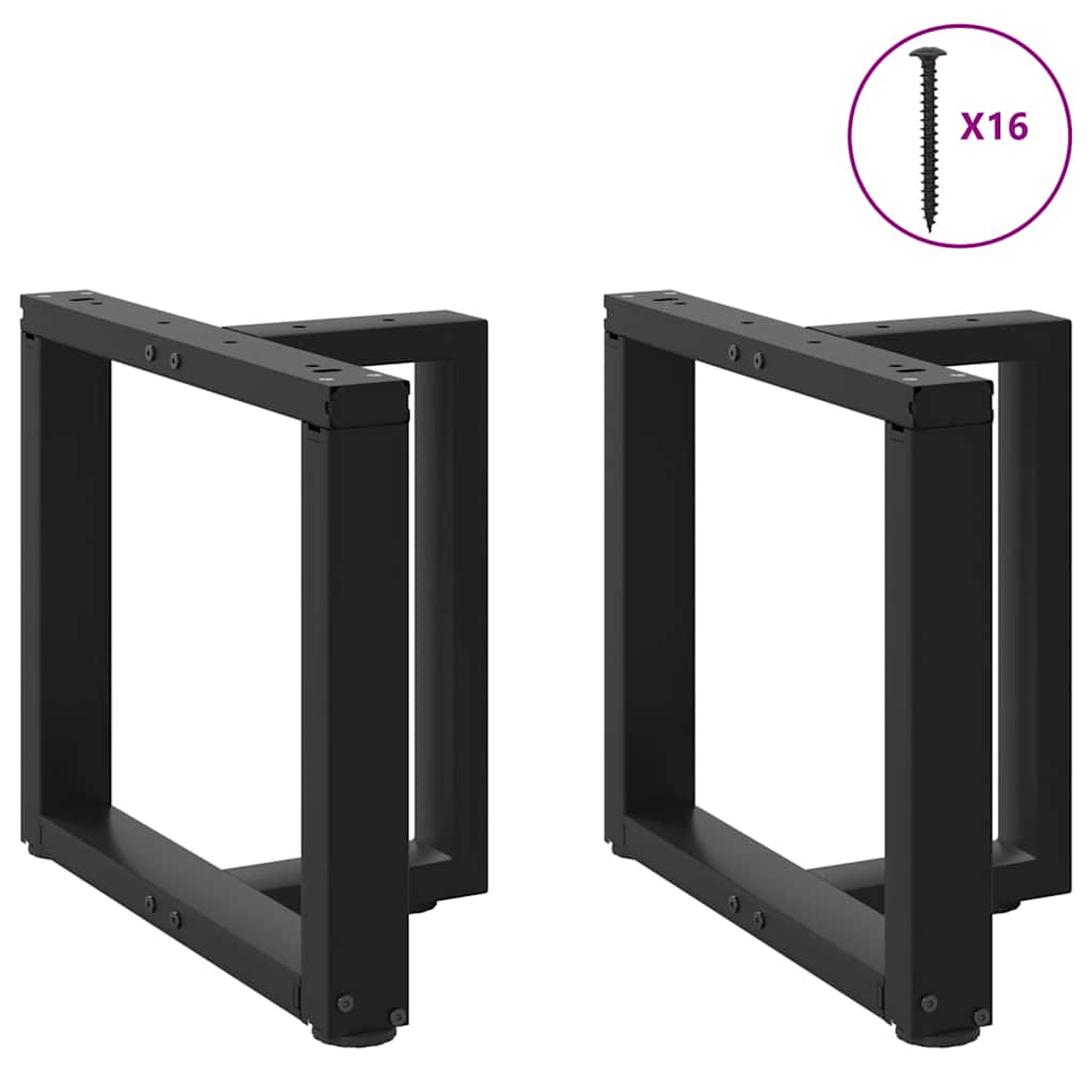 vidaXL Nogi do stolika kawowego w kształcie litery T 2 szt. Czarne 50x25x(42-43) cm Stal