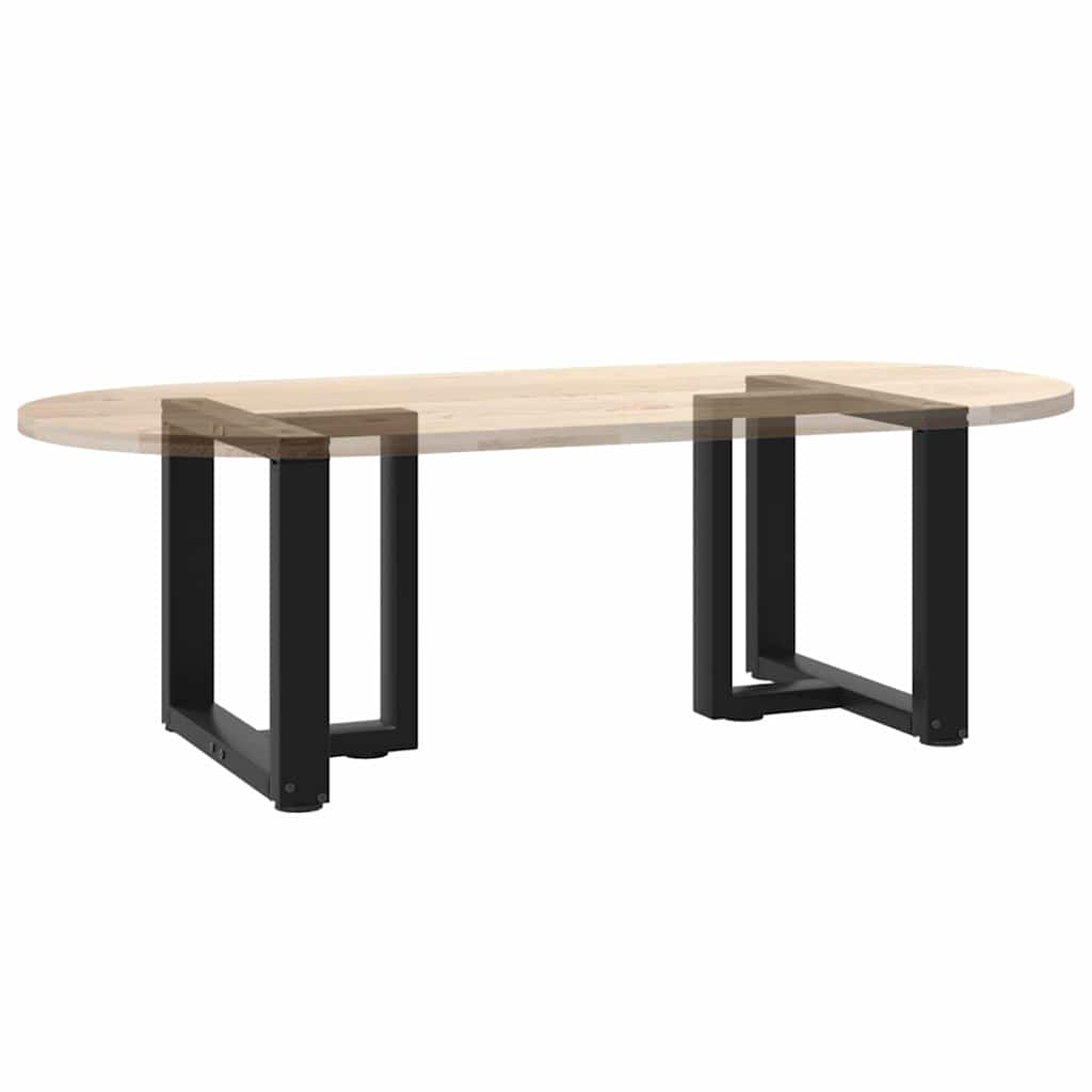 vidaXL Nogi do stolika kawowego w kształcie litery T 2 szt. Czarne 50x25x(42-43) cm Stal