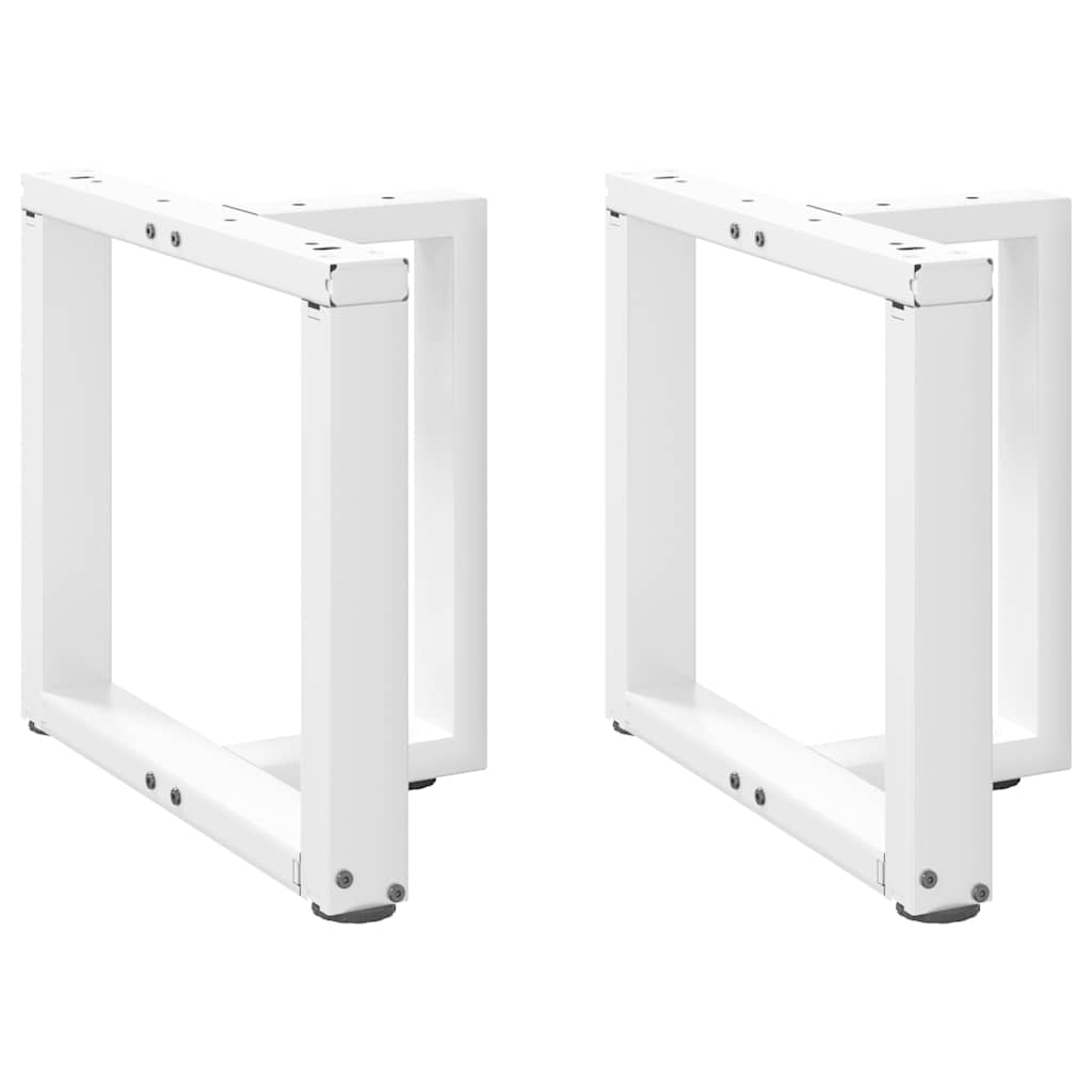 vidaXL Nogi do stolika kawowego w kształcie litery T 2 szt. Białe 50x25x(42-43) cm Stal