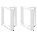vidaXL Nogi do stolika kawowego w kształcie litery T 2 szt. Białe 50x25x(42-43) cm Stal