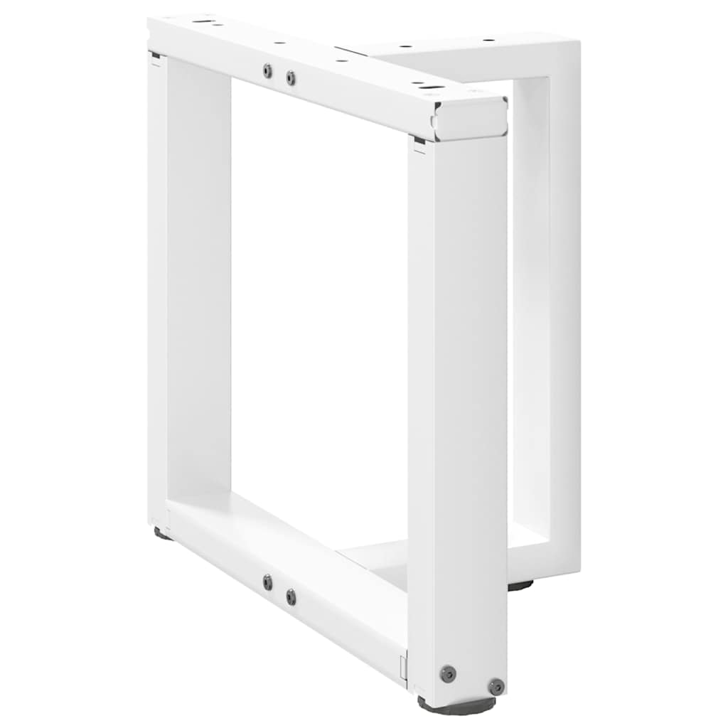 vidaXL Nogi do stolika kawowego w kształcie litery T 2 szt. Białe 50x25x(42-43) cm Stal