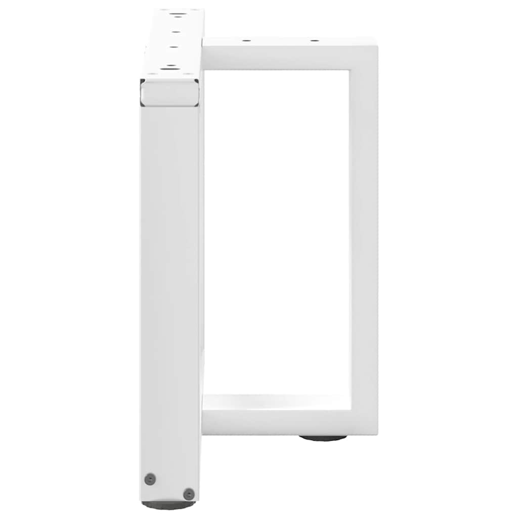 vidaXL Nogi do stolika kawowego w kształcie litery T 2 szt. Białe 50x25x(42-43) cm Stal