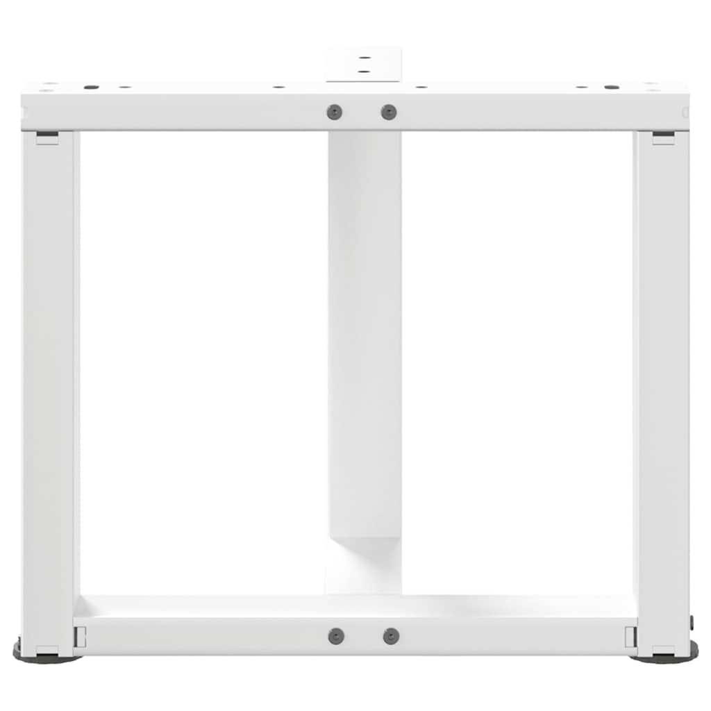 vidaXL Nogi do stolika kawowego w kształcie litery T 2 szt. Białe 50x25x(42-43) cm Stal