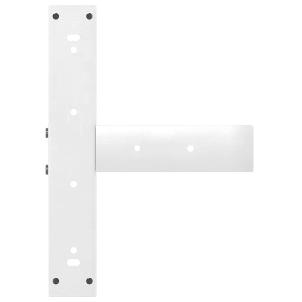 vidaXL Nogi do stolika kawowego w kształcie litery T 2 szt. Białe 50x25x(42-43) cm Stal
