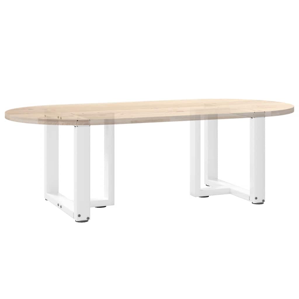 vidaXL Nogi do stolika kawowego w kształcie litery T 2 szt. Białe 50x25x(42-43) cm Stal