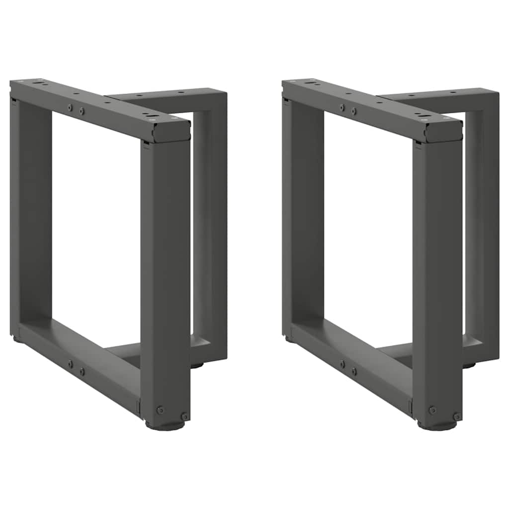 vidaXL Nogi do stolika kawowego w kształcie litery T 2 szt. Antracyt 50x25x(42-43) cm Stal