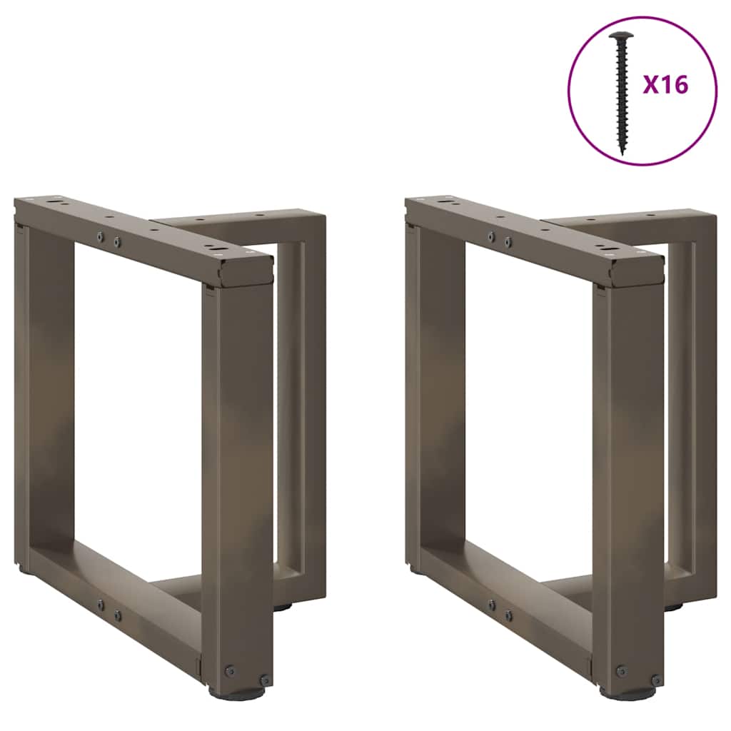 vidaXL Nogi do stolika kawowego w kształcie litery T 2 szt. Czarne 50x25x(42-43) cm Stal