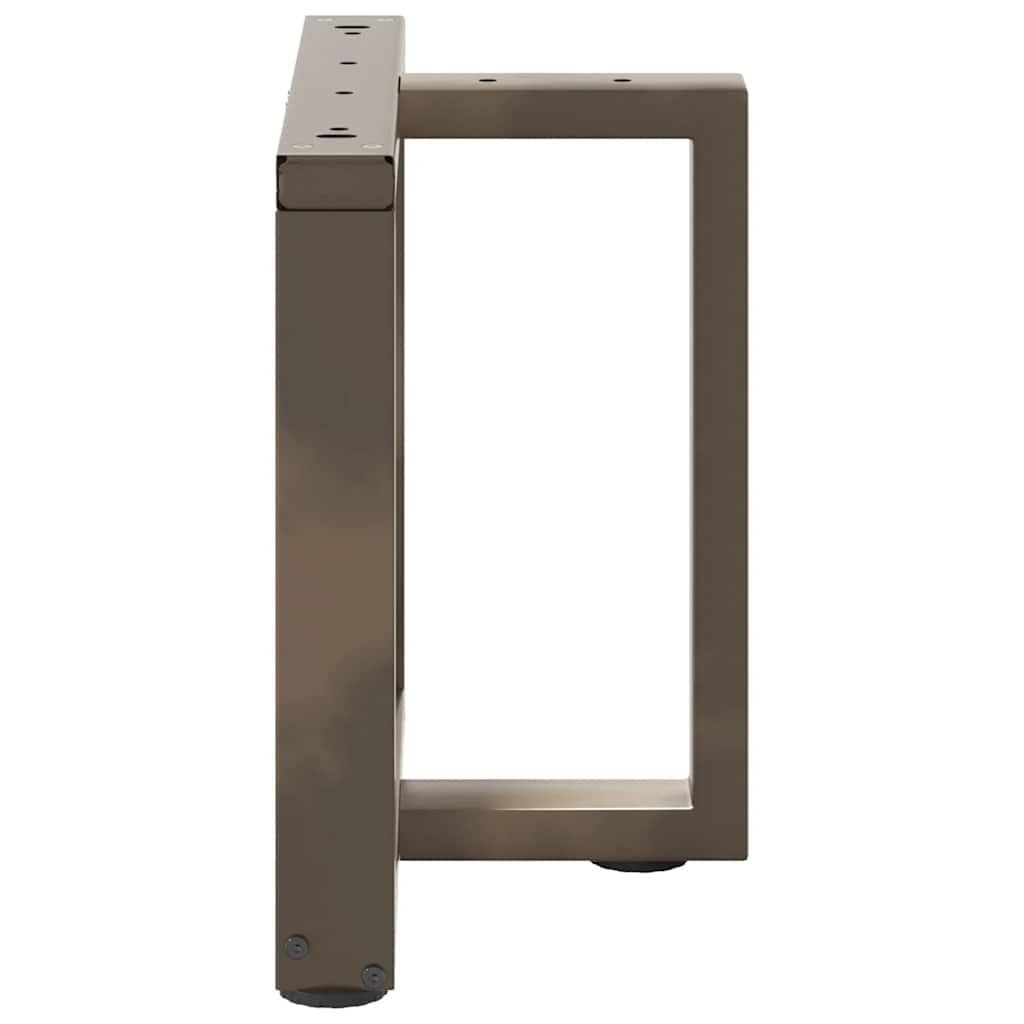 vidaXL Nogi do stolika kawowego w kształcie litery T 2 szt. Czarne 50x25x(42-43) cm Stal