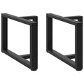vidaXL Nogi do stolika kawowego w kształcie litery T 2 szt. Czarne 60x25x(42-43) cm Stal