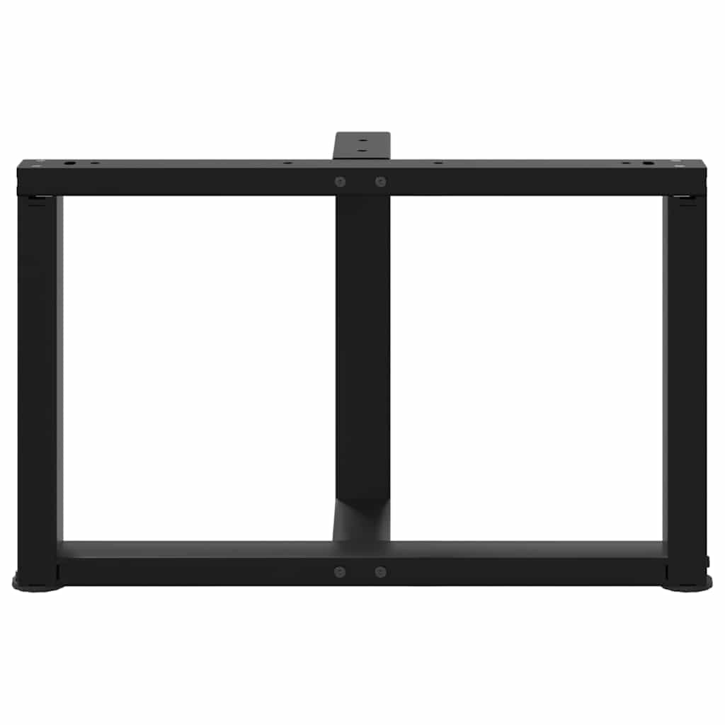 vidaXL Nogi do stolika kawowego w kształcie litery T 2 szt. Czarne 60x25x(42-43) cm Stal