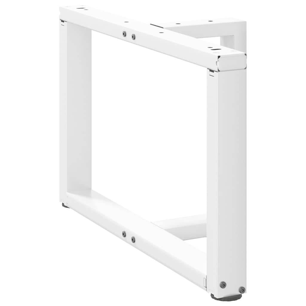 vidaXL Nogi do stolika kawowego w kształcie litery T 2 szt. Białe 60x25x(42-43) cm Stal