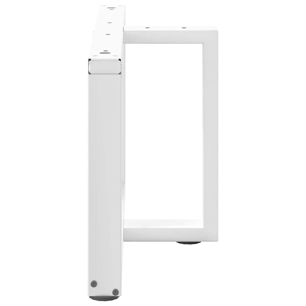 vidaXL Nogi do stolika kawowego w kształcie litery T 2 szt. Białe 60x25x(42-43) cm Stal