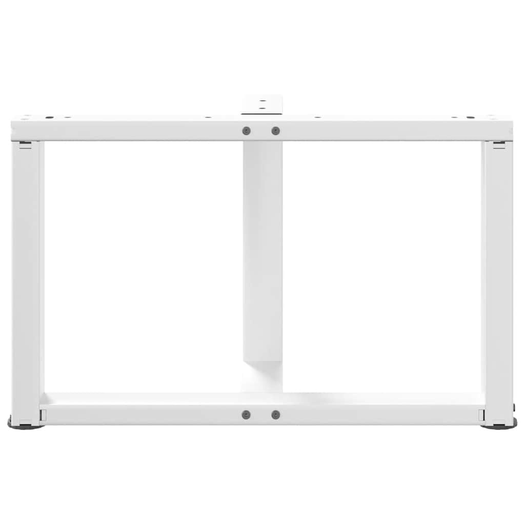 vidaXL Nogi do stolika kawowego w kształcie litery T 2 szt. Białe 60x25x(42-43) cm Stal