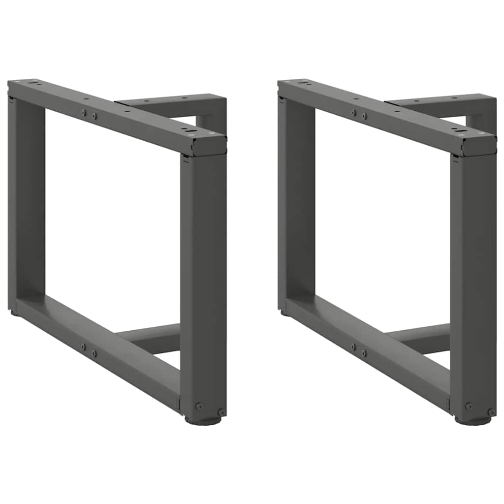 vidaXL Nogi do stolika kawowego w kształcie litery T 2 szt. Antracyt 60x25x(42-43) cm Stal